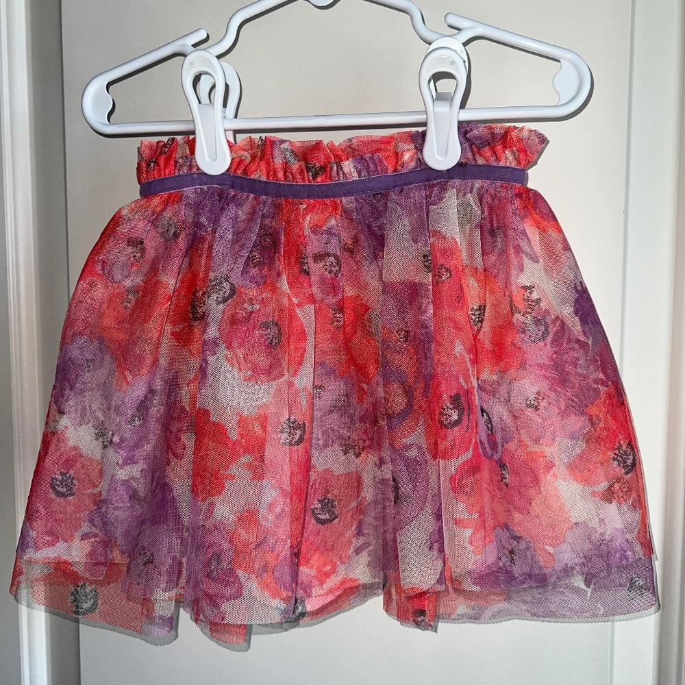 Cherokee Tulle Tutu Skirt 4T Floral Ballet Pink